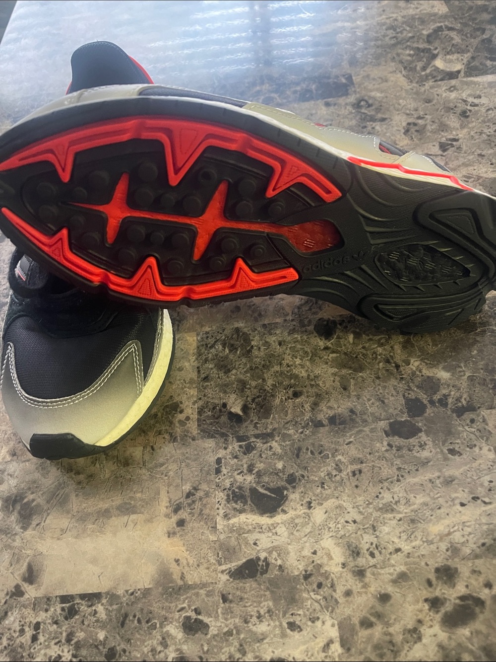 adidas Black Athletic Sneakers with Red Accents - Picture 4 of 5